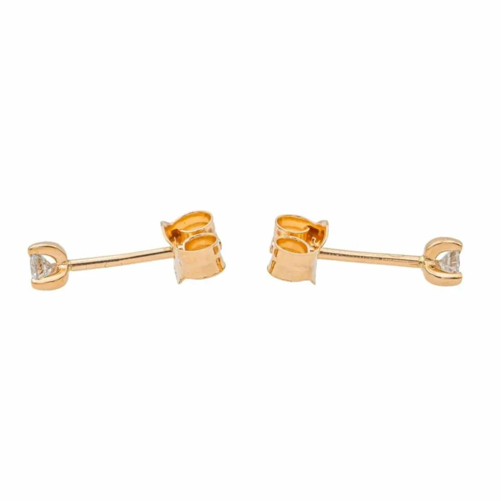 Boucles d'oreilles Puces Or rose Diamant