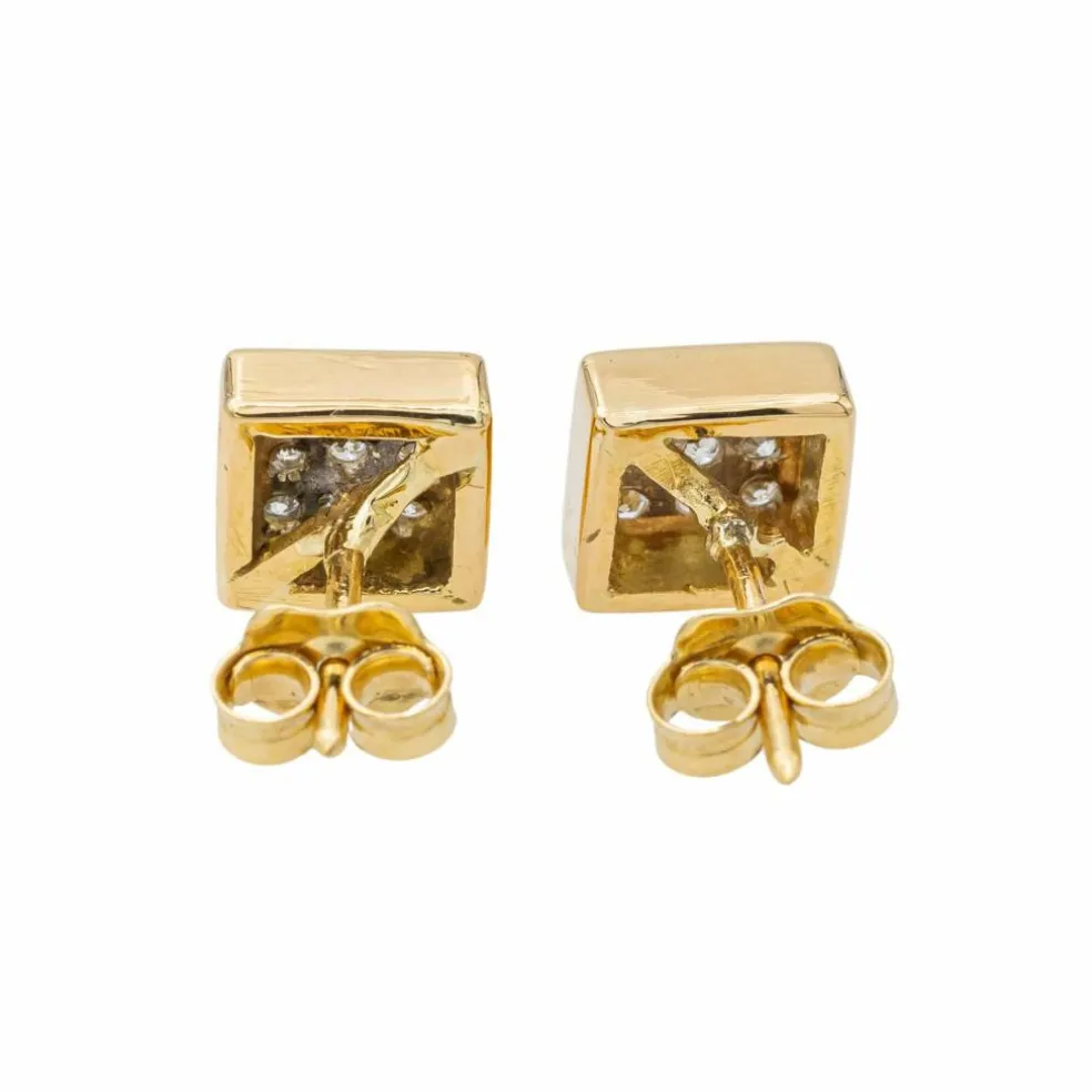 Boucles d'oreilles Puces Or rose Diamant