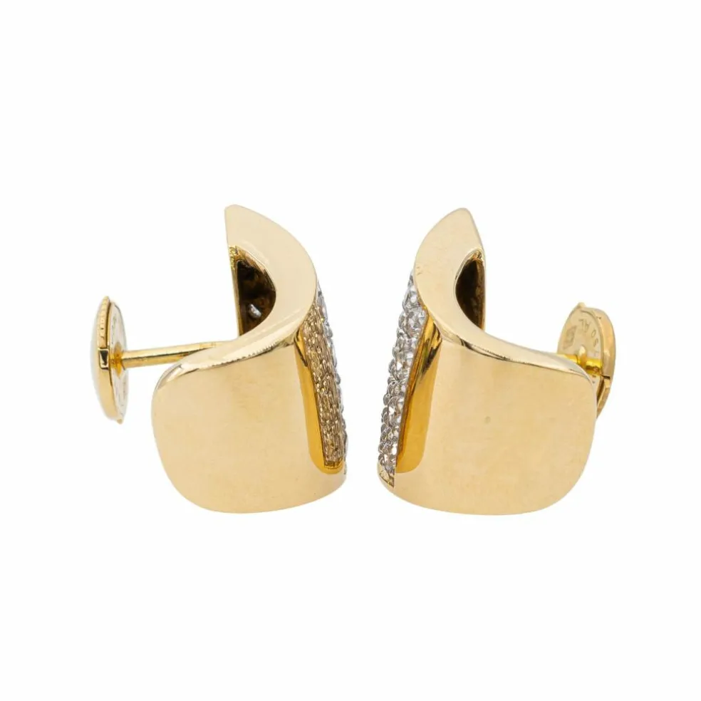 Boucles d'oreilles Puces Or jaune Diamant