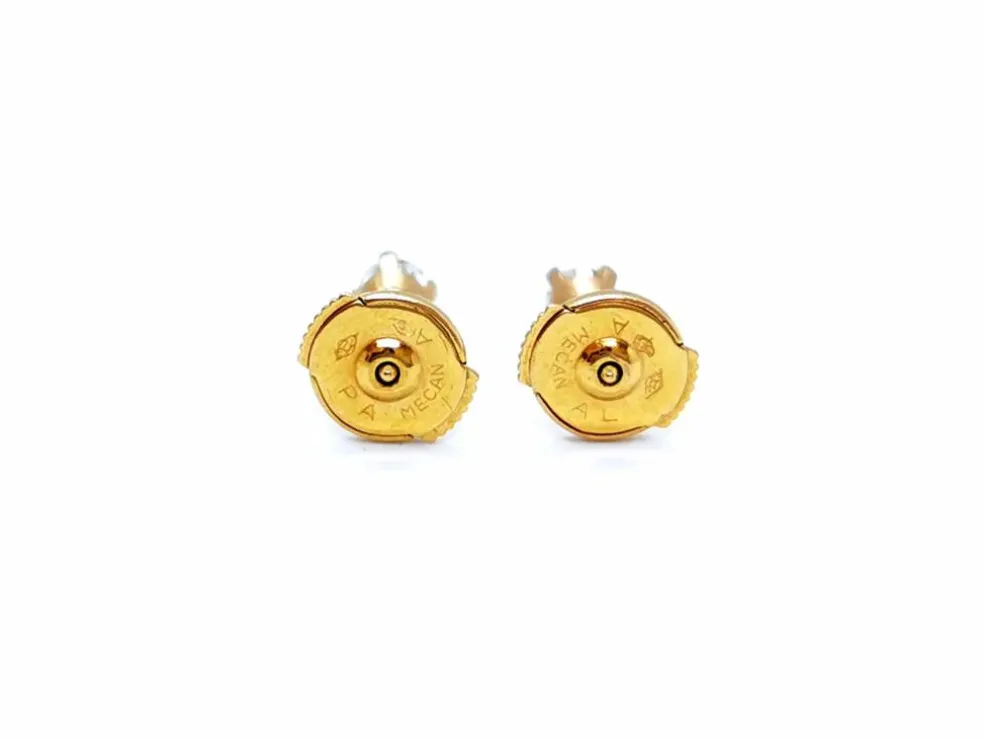 Boucles d'oreilles Puces Or jaune Diamant