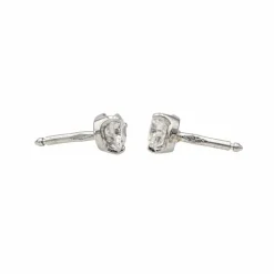 Boucles d'oreilles Puces Or blanc Diamant