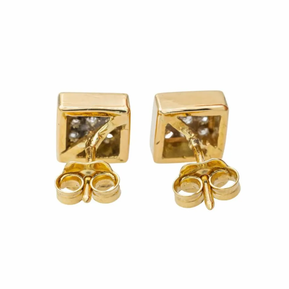 Boucles d'oreilles Puces Or rose Diamant