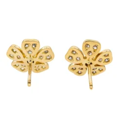 Boucles d'oreilles Puces Or jaune Diamant