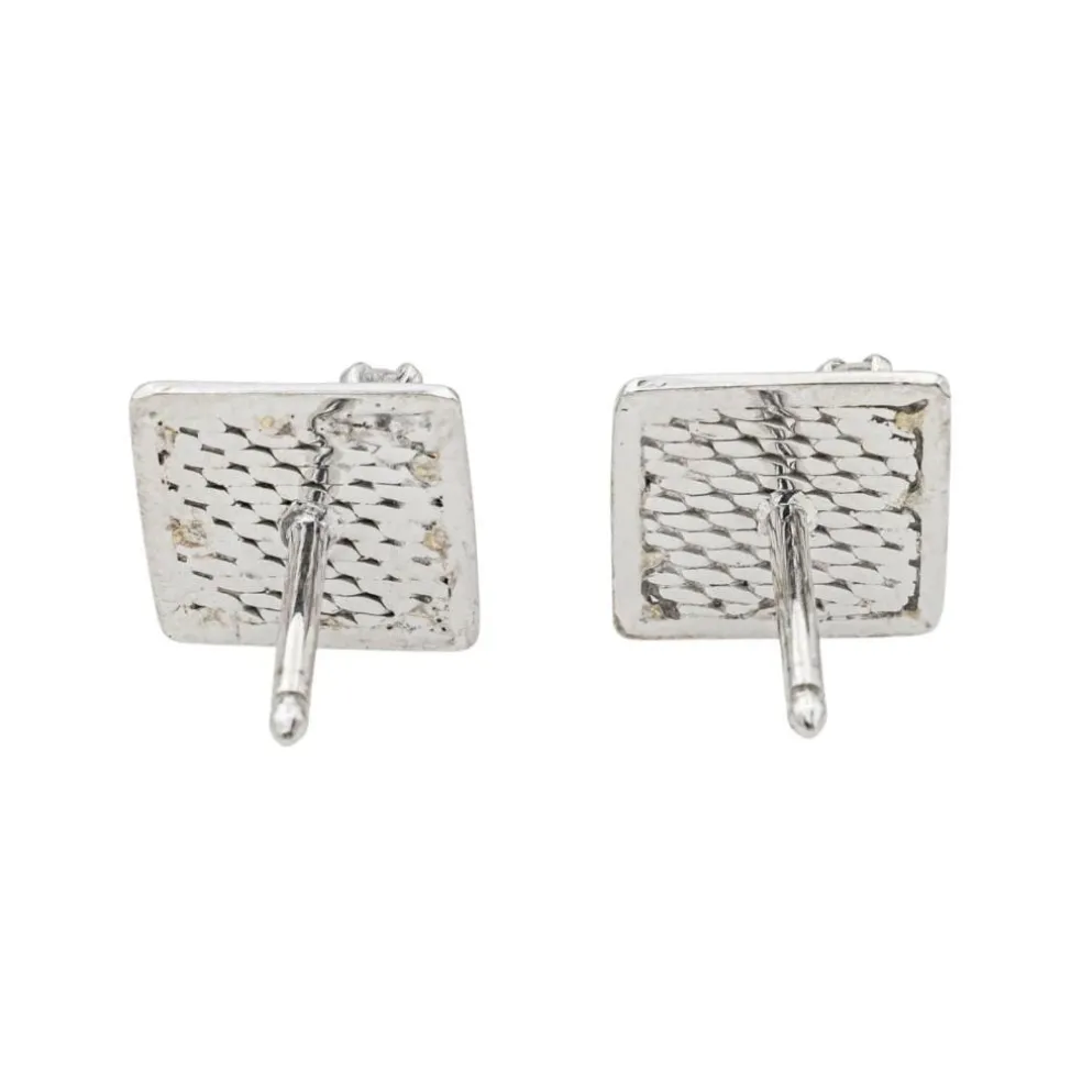Boucles d'oreilles Puces Or blanc Emeraude, Diamant