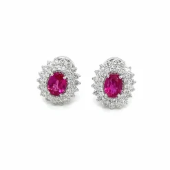 Boucles d'oreilles Rubis Diamants