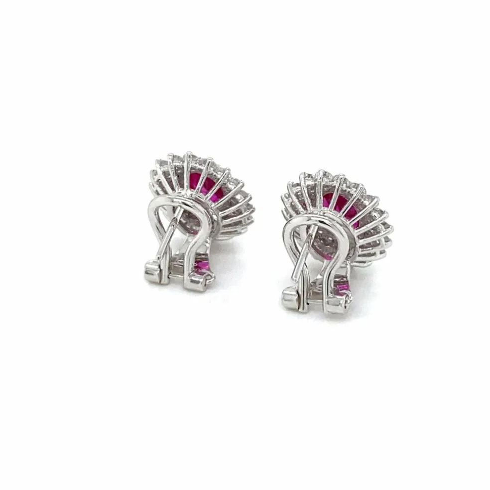 Boucles d'oreilles Rubis Diamants