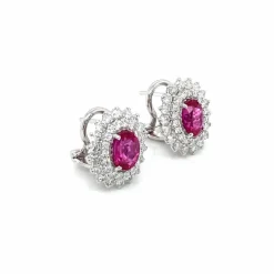 Boucles d'oreilles Rubis Diamants