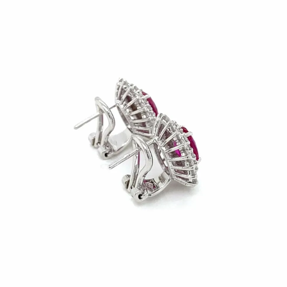 Boucles d'oreilles Rubis Diamants