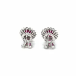 Boucles d'oreilles Rubis Diamants