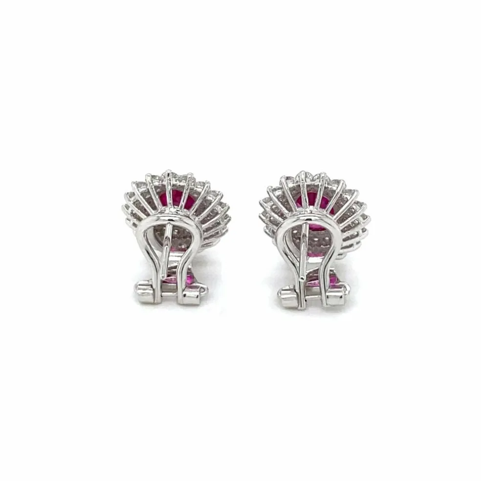 Boucles d'oreilles Rubis Diamants