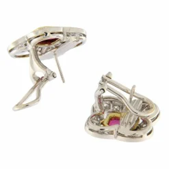Boucles d'oreilles Rubis et Diamants