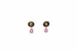 Boucles d’oreilles rubis et diamants