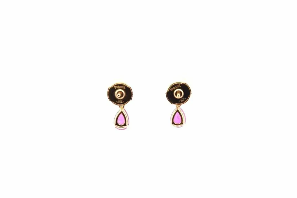Boucles d’oreilles rubis et diamants