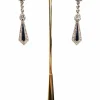 Boucles d'oreilles saphir et diamant