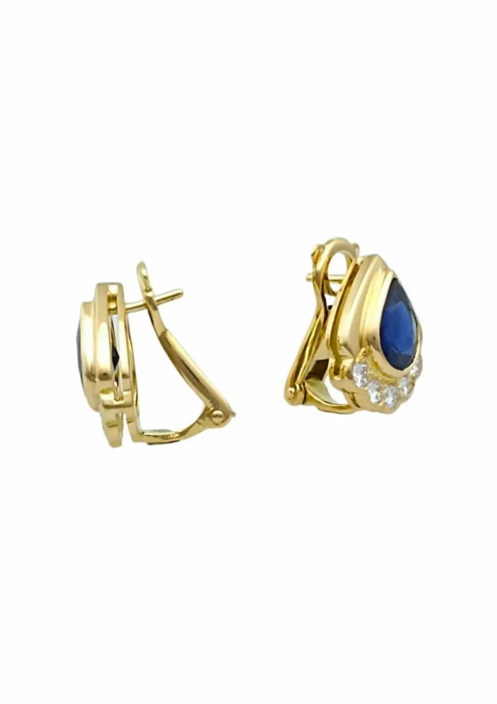 Boucles d'oreilles Saphir et diamants