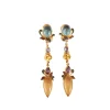 Boucles d'oreilles saphirs multicolore signées Percossi Papai