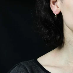 Boucles d'oreilles saphirs deux ors en dormeuses