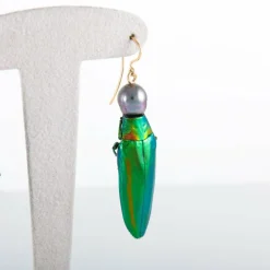 Boucles d'oreilles Scarabée Perles de Tahiti