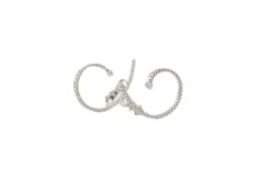 Boucles d'oreilles spirales en or blanc et diamants