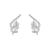 Boucles d'oreilles spirales en or blanc et diamants