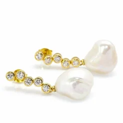 Boucles d'oreilles STILL avec perles et diamants