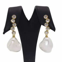 Boucles d'oreilles STILL avec perles et diamants