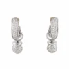 BOUCLES D'OREILLES "STONE" OR & DIAMANTS