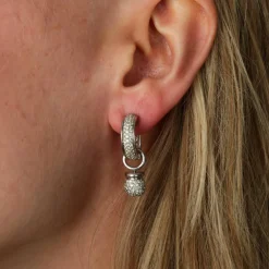 BOUCLES D'OREILLES "STONE" OR & DIAMANTS