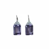 Boucles d'Oreilles Style Art Déco Améthyste et Diamant