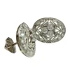 Boucles d'oreilles style Art Déco platine, diamants