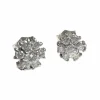Boucles d'oreilles style or 18 ct avec diamants