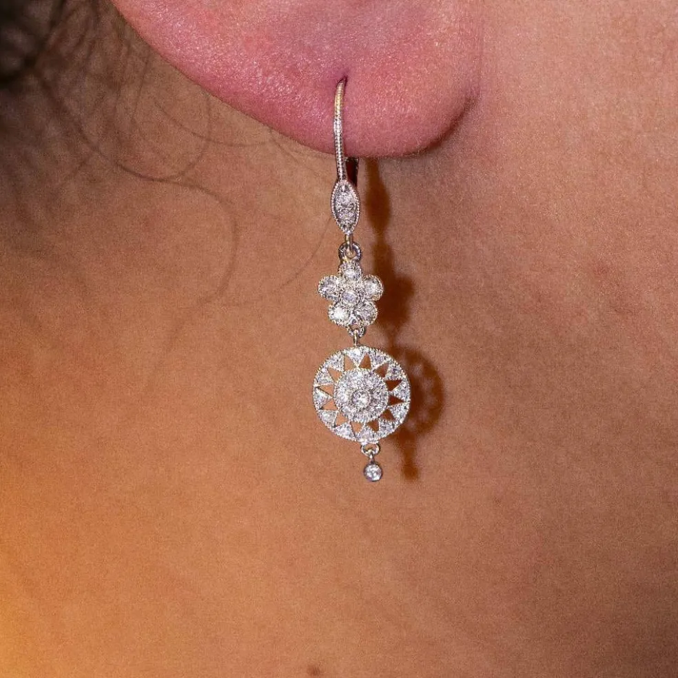 Boucles d'oreilles SUNNY Or blanc Diamants