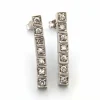 Boucles d'oreilles tennis en platine avec diamants