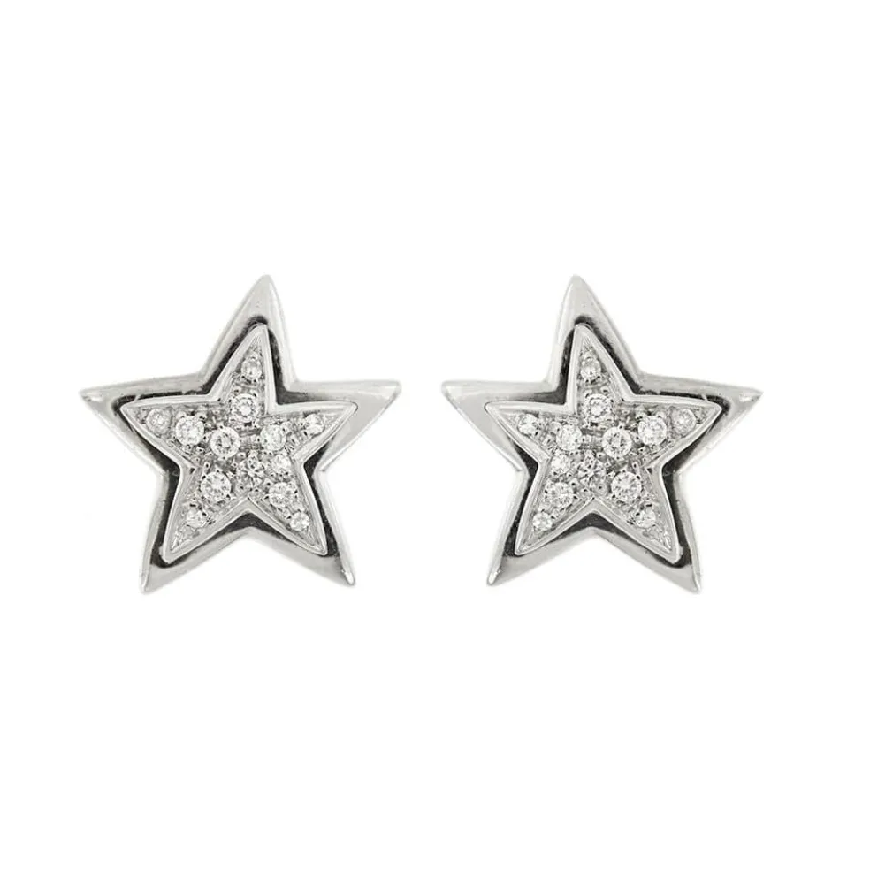 Boucles d'oreilles étoile diamant