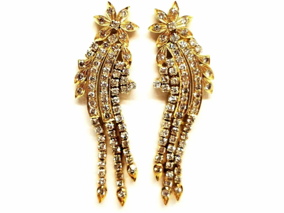 Boucles d'oreilles étoile Or jaune Diamant