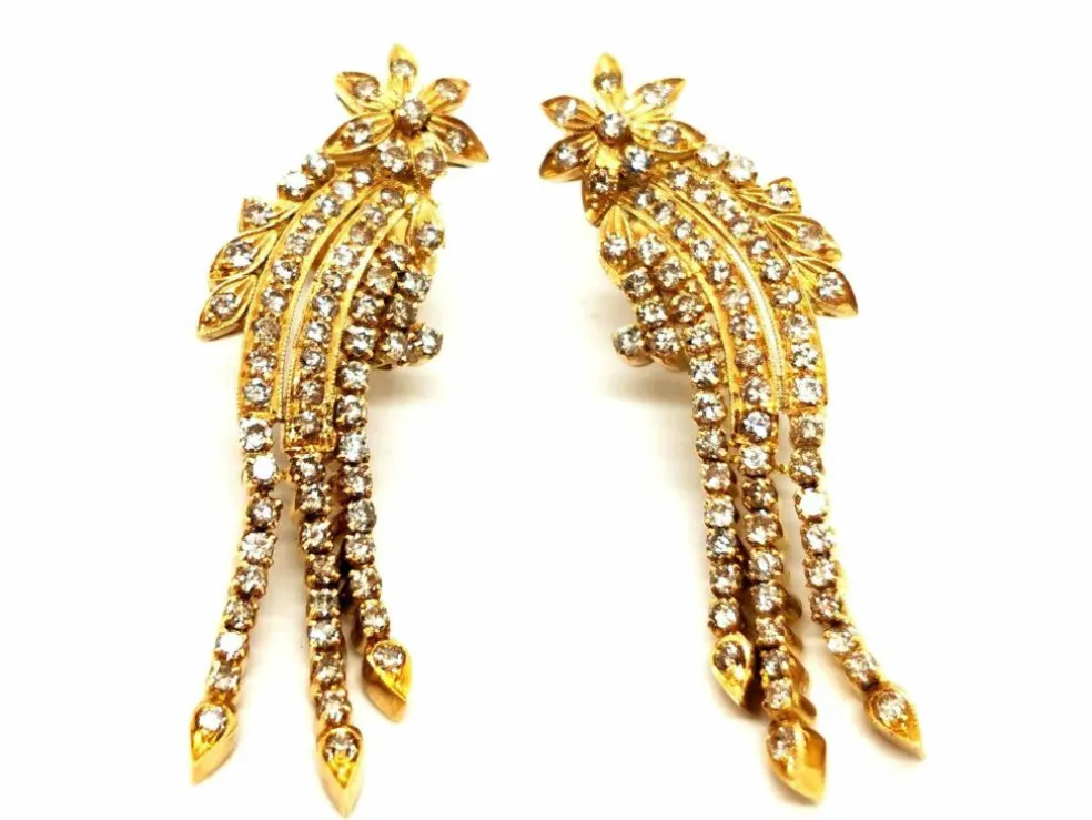 Boucles d'oreilles étoile Or jaune Diamant