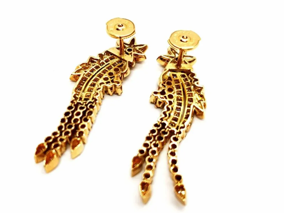Boucles d'oreilles étoile Or jaune Diamant