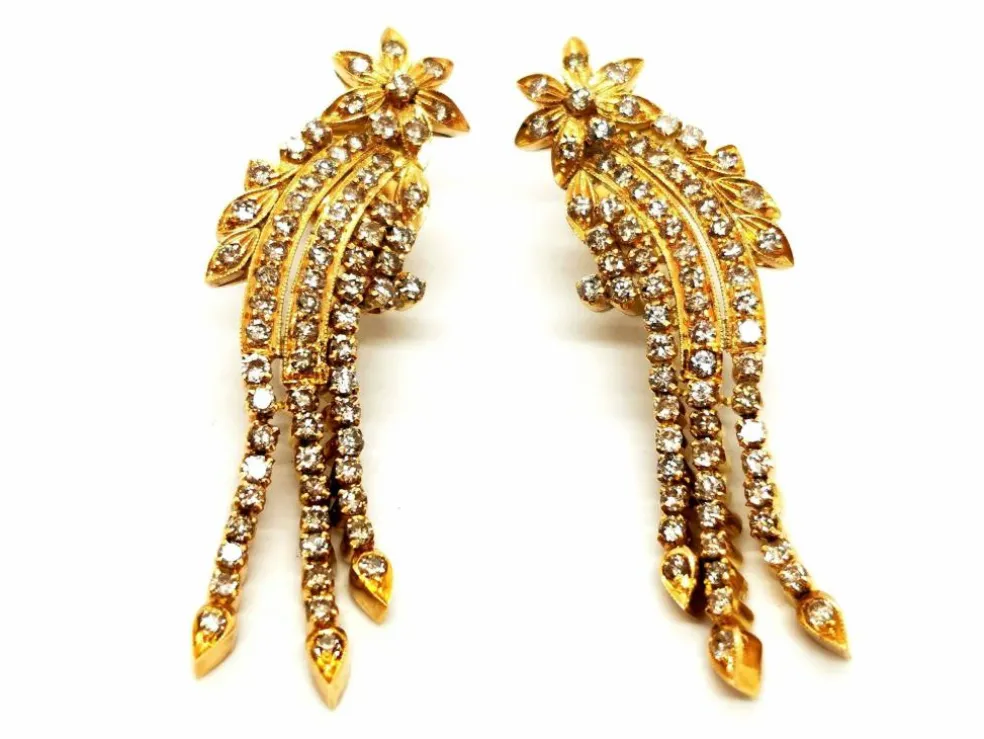 Boucles d'oreilles étoile Or jaune Diamant