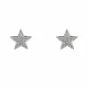 Boucles d'oreilles étoiles diamants or blanc