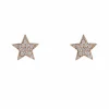 Boucles d'oreilles étoiles diamants or rose