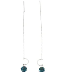 Boucles d'oreilles Topazes bleues