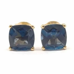 Boucles d'oreilles topazes blue London or jaune