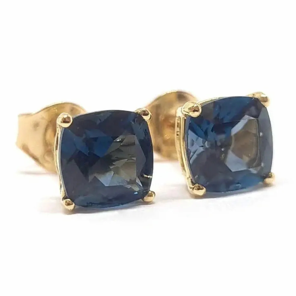 Boucles d'oreilles topazes blue London or jaune