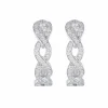 Boucles d'oreilles Torsade or blanc et diamants