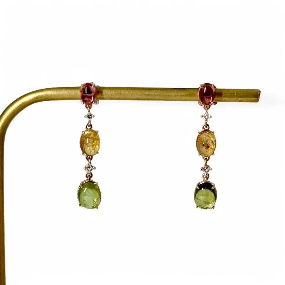 Boucles d'oreilles tourmaline