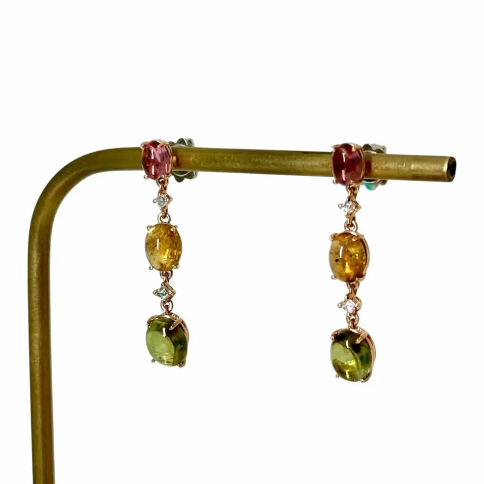 Boucles d'oreilles tourmaline