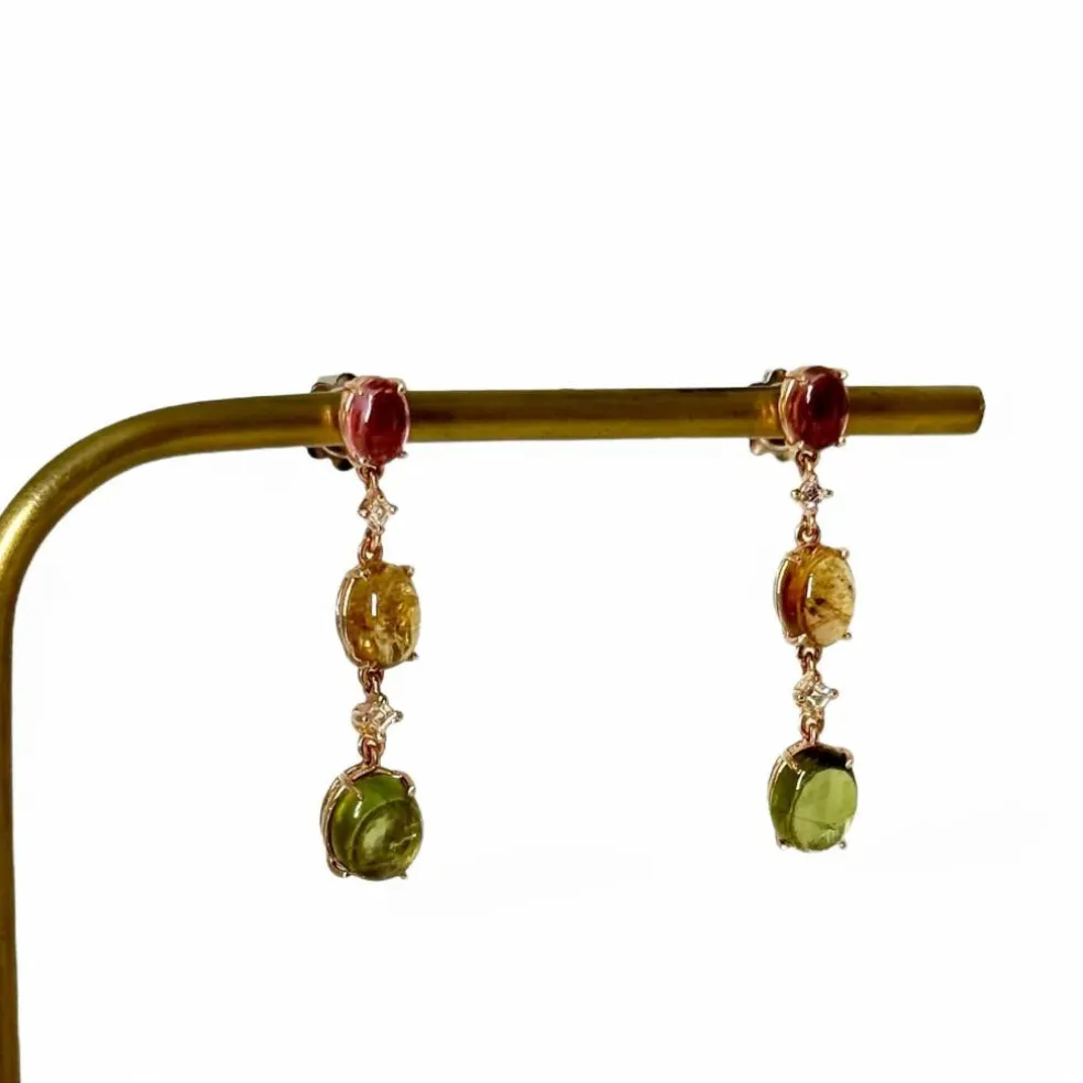 Boucles d'oreilles tourmaline