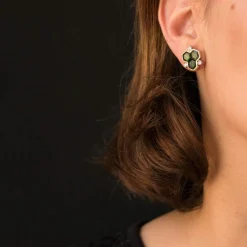 Boucles d'oreilles tourmalines et diamants