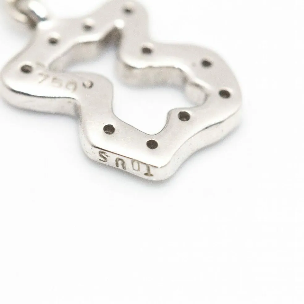 Boucles d'oreilles TOUS Or blanc et diamants.