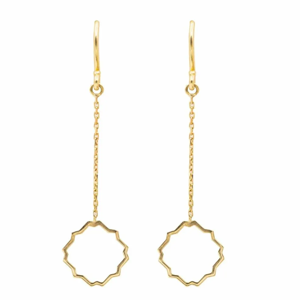 Boucles d'oreilles Transparence Or jaune